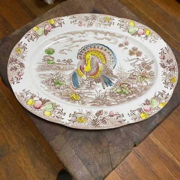18” Vintage Ironstone Turkey Platter Trimont Ware Japan - Picture 2 of 6